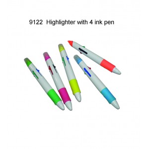 9122 4-Color Pen with Highlighter